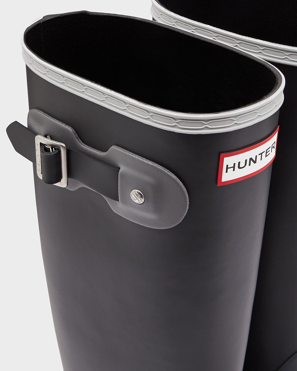 Hunter Original Inside Out Tall Rain Boots - On Sale Womens Black - RJECDQ680